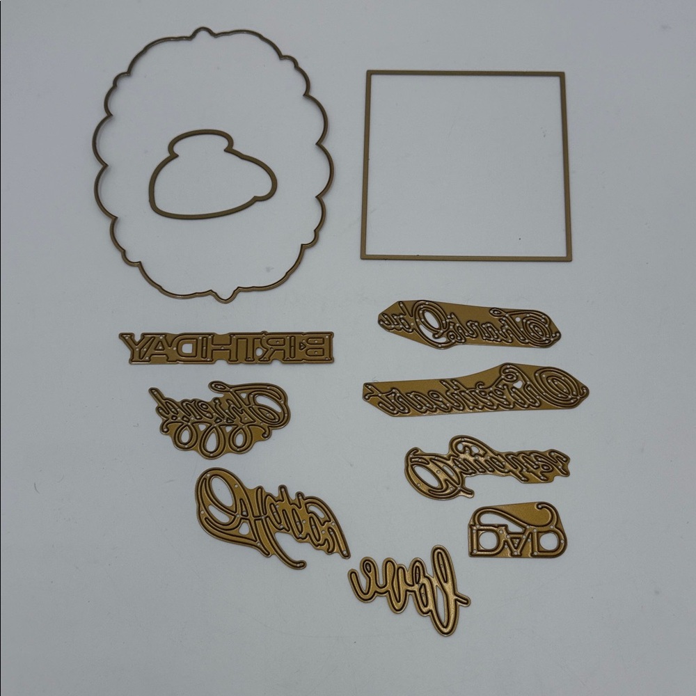 Anna Griffin Gold Metal Crafting Dies Set